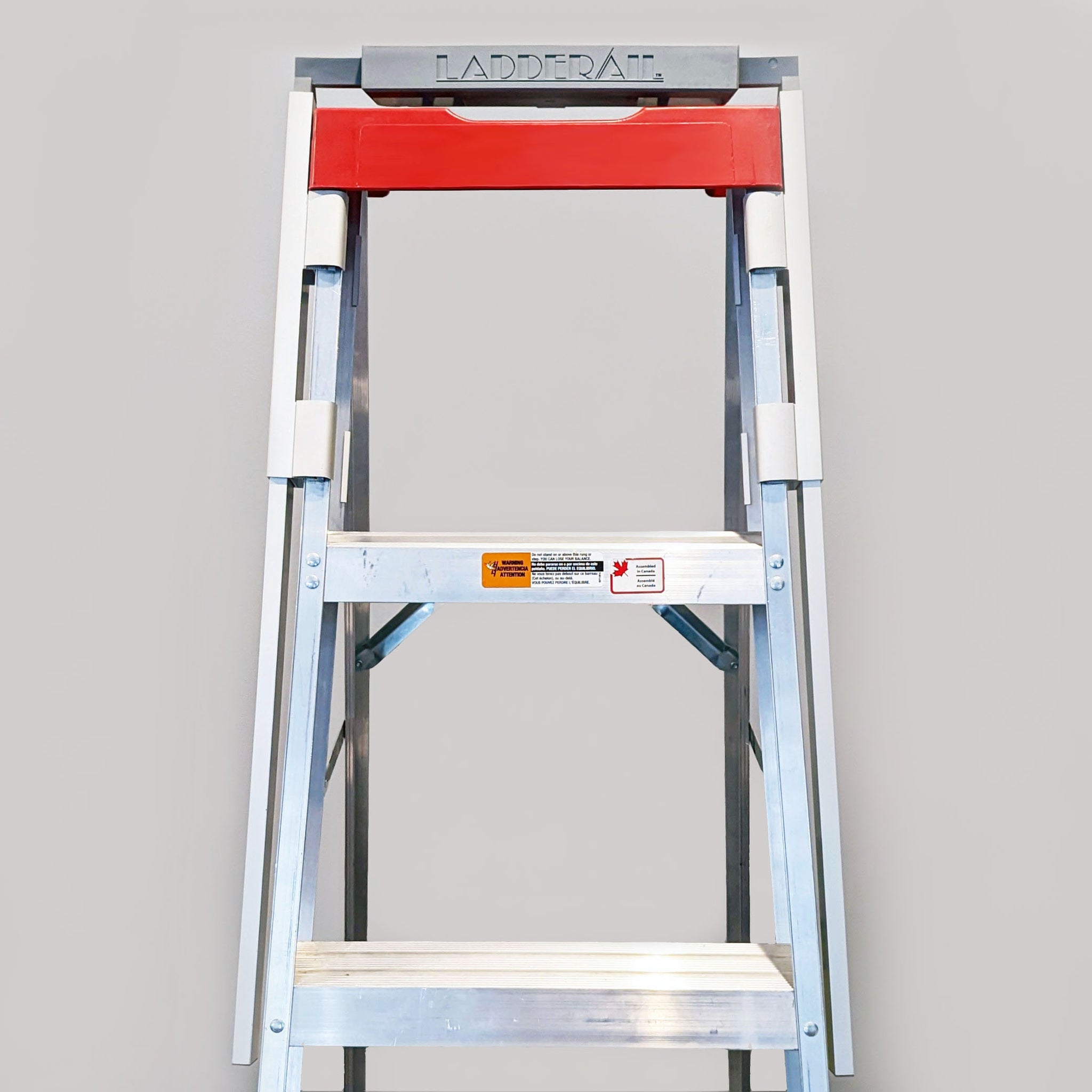 Ladder With Guide Rails LADDERAIL™ Universal Step Ladder Safety Handrail Attachment Accessory
