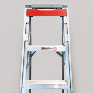 LADDERAIL - Universal A-Frame Aframe Step Steps Ladder Safety Handrail Handrails Hand Rail Side Rails Attachment Accessories Accessory New With Ladders Little Giant Grab Canadian Tire Home Depot Lowes Safety Safest Sale Safe Best Amazon Tool Tray Standoff Stabilizer Semi-platform Aftermarket Beam Brace Bracket CBC Dragons Den Extender Extension Folding A Frame Innovative Innovation Platform Retrofit System Systems 051497308384