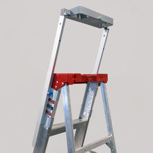 Load image into Gallery viewer, LADDERAIL - Universal A-Frame Aframe Step Steps Ladder Safety Handrail Handrails Hand Rail Side Rails Attachment Accessories Accessory New With Ladders Little Giant Grab Canadian Tire Home Depot Lowes Safety Safest Sale Safe Best Amazon Tool Tray Standoff Stabilizer Semi-platform Aftermarket Beam Brace Bracket CBC Dragons Den Extender Extension Folding A Frame Innovative Innovation Platform Retrofit System Systems 051497308384
